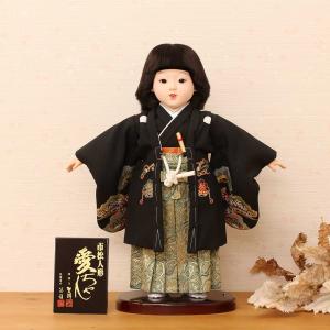 市松人形 尺二 金彩京友禅 扇面に松竹梅青磁 CS-BM23610-43 日本人形