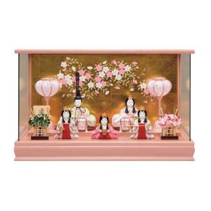 雛人形 木目込み飾り 友禅王朝 十五人飾り アクリルケース飾り