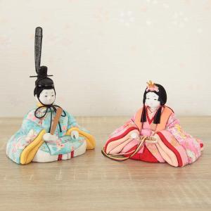 木目込み雛人形 こひな ピンク 白 水色 五人...の詳細画像5