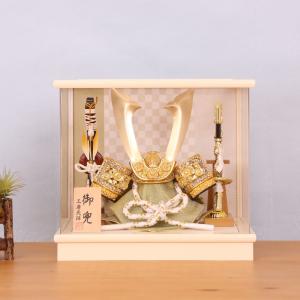 久月 五月人形 ケース飾り ケース入り 5月人形 コンパクト 兜飾り 金