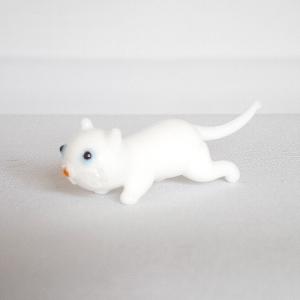 ガラス細工 ねこ 動物 インテリア雑貨 置物 ミニチュア 【花畑と陽 