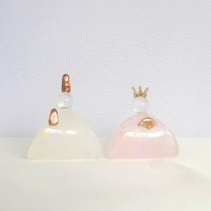 ミニガラス細工 梅スタンドRD 14339 KYGK303 ハンドメイド 梅の花 紅梅