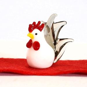 ガラス細工　ミニチュア　にわとり ガラス細工ミニチュアにわとり