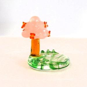 ミニガラス細工 桜と橘セット F156 ハンドメイド お雛様 桃の節句 桜