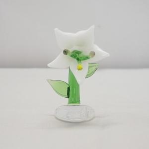 ガラス細工　ミニチュア　雑貨　置物　花飾り　テラリウム　花【ゆり】｜koubougiyaman2