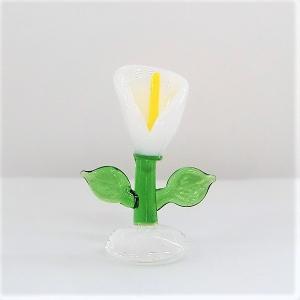 ゆりの花　ガラス細工　ミニチュア ガラス細工 ミニチュア 雑貨 置物 花飾り テラリウム 花【ゆり