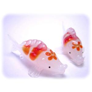 ガラス細工 5月の節句 こどもの日 鯉 ミニチュア 置物【鯉のぼりG