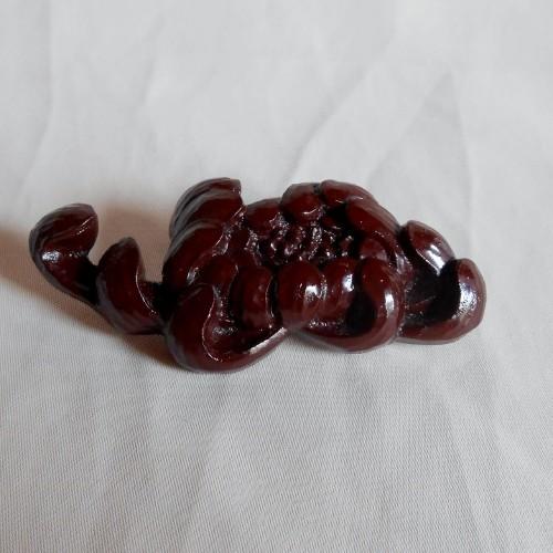 鎌倉彫 ブローチ 菊