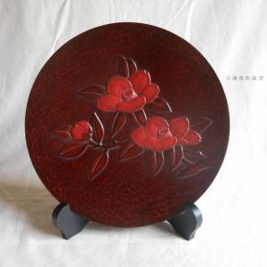 美品・鎌倉彫　博古堂　花瓦・蓮の花　洗朱　8寸・角皿 鎌倉彫博古堂 小鏡「蓮」 - 神奈川県鎌倉市｜ふるさとチョイス