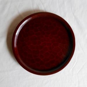 鎌倉彫 7寸丸盆 椿 伝統工芸品 お盆 おしゃれ プレゼント 贈り物