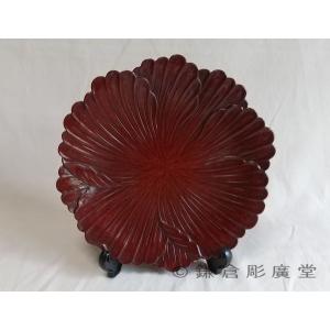 椿堂 鎌倉彫 菓子皿 鎌倉彫 くずし皿 七寸 椿