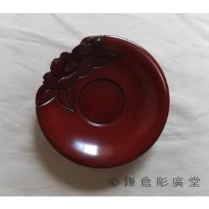 鎌倉彫 丸盆 一尺 枝椿(花朱蒔き） : 鎌倉彫廣堂 - 通販 - Yahoo