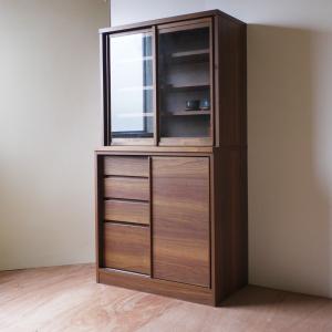 中古】 コスガ家具 食器棚 ガラス扉 カントリー調 KOSUGA キッチン