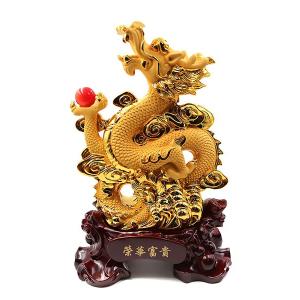 置物 十二支 干支 辰年 龍 置物 風水 開運アイテム 縁起物 辰 ドラゴン 竜 金 金色 金運 昇龍