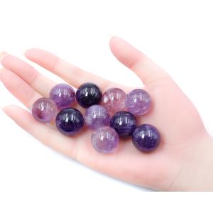 丸玉 キャッツアイ イエロー 人工石 猫目石 パワーストーン 置珠 猫目