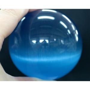 丸玉 キャッツアイ イエロー 人工石 猫目石 パワーストーン 置珠 猫目