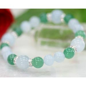 高品質 1点もの 】 アクアマリン ブレスレット 大玉 13mm 14mm 玉