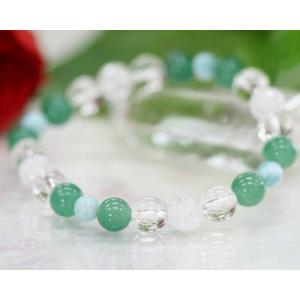 デビルアクアマリン 7mm ブレスレット ブラジル産 【一点もの】 アクア