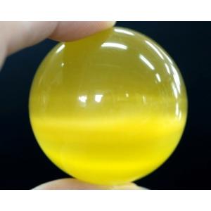 丸玉 キャッツアイ グリーン 猫目石 人工石 置珠 開運グッズ