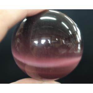 丸玉 キャッツアイ ホワイト 人工石 猫目石 開運グッズ インテリア