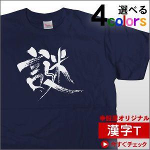漢字文字Tシャツ「謎」（半袖）Tシャツ 和柄・漢字Tシャツ  KA30