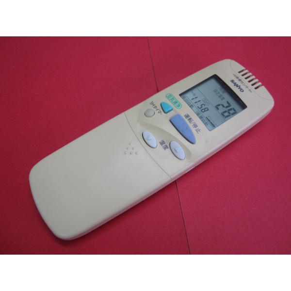 HRZ-5■サンヨー 色焼け有りますが、動作は大丈夫♪ エアコンリモコン RCS-SXJ2 動作保証