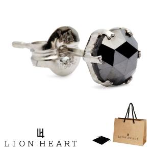 新品 正規品 ライオンハート LION HEART プラチナ PT900 ブラック ダイヤモンド 0.5ct シングル ピアス 04E12PS/Ｌ｜kougasyou