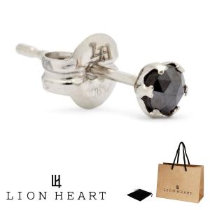 新品 正規品 ライオンハート LION HEART プラチナ PT900 ブラック ダイヤモンド 0.1ct シングル ピアス 04E12PS/S｜kougasyou