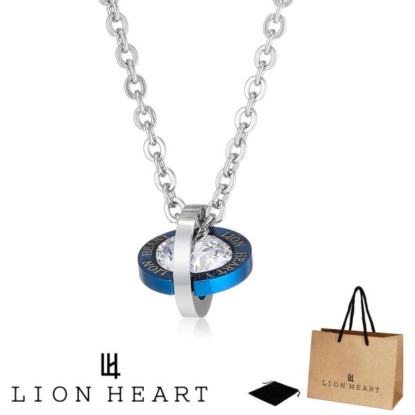 新品 正規品 送料無料 ライオン ハート LION HEART ダブル リング ペンダント ネックレ...