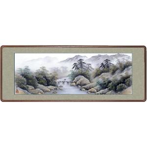 欄間額 水墨山水 (江本孝舟) 【欄間額】 : 掛け軸・絵画の専門店 掛軸