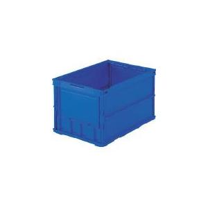 TRUSCO 50L ダークブルー 薄型折りたたみコンテナ TRO50B