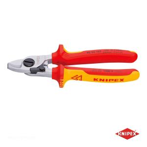 KNIPEX 9526-165 絶縁ケーブルカッター(バネ付)1000V(SB)｜kougu-tuhan