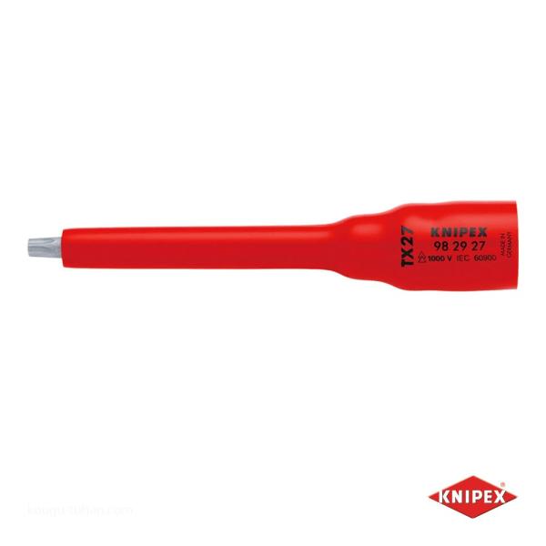 KNIPEX 9829-27 (3/8SQ) 絶縁ソケットTx27 1000V