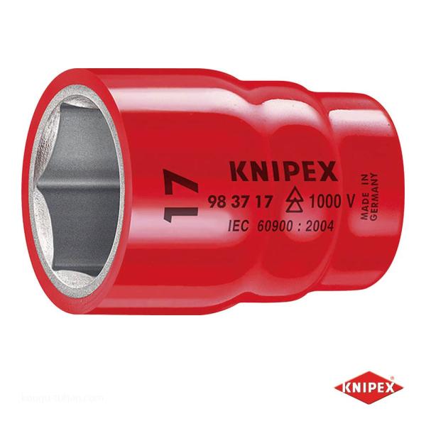 KNIPEX 9837-14 (3/8SQ) 絶縁ソケット 1000V