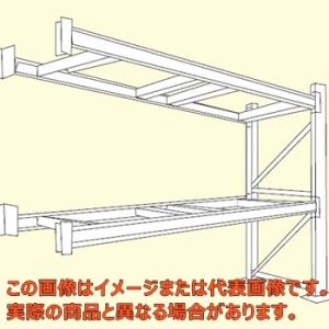 【代引不可・配送日時指定不可・個人宅不可】パレットラック（２０００kg／段・ビーム２段・Ｈ３０００ｍｍ）　ＨＷ２−７２６２Ｒ