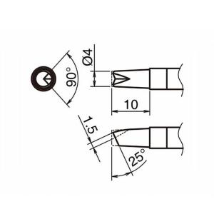 交換こて先　T39シリーズ【T39-BCR4】【白  光】｜kougubako