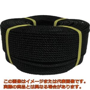 ユタカメイク　ロープ　ＰＥロープ巻物　５φ×２００ｍ　ブラック｜kougubako