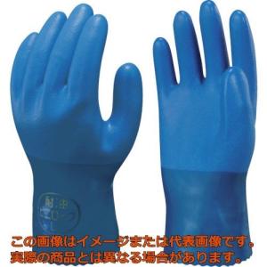 ショーワ　塩化ビニール手袋　Ｎｏ６５０耐油ビニロ−ブ　ブルー　Ｌサイズ｜kougubako