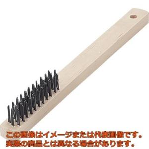 ＴＲＵＳＣＯ　木柄３行ブラシ　焼入鋼線