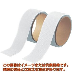 ＴＲＵＳＣＯ　マジックテープ［［Ｒ下］］セット強粘着幅５０ｍｍ長さ１ｍ白（１巻＝１セット）