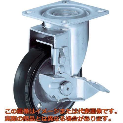 【代引不可・配送日時指定不可】ハンマー　軽量キャスター　旋回式ゴム車輪　１２５ｍｍ　ストッパー付