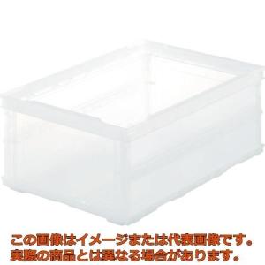 TRUSCO オリコン 薄型折りたたみコンテナ 20Lロックフタ付 透明 TR