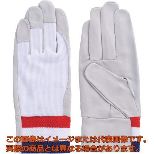 富士グローブ　牛本革手袋（袖口ゴムタイプ）　Ｆ−８０６　白　Ｍ