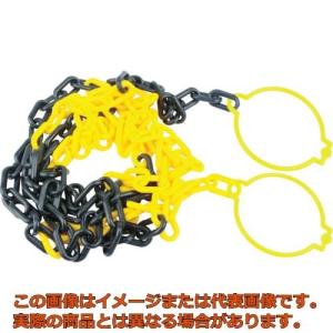 【代引不可・配達日・配達時間帯指定不可】ＴＲＵＳＣＯ　プラチェーン（コーンリング付）　黄／黒　６ＭＭＸ２Ｍ