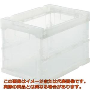 【代引不可・配送日時指定不可】ＴＲＵＳＣＯ　オリコン　α折りたたみコンテナ　スケルコン２０Ｌ　透明