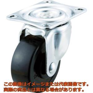 【代引不可・配達日・配達時間帯指定不可】ＴＲＵＳＣＯ　キャスター　ＴＹＧシリーズ　自在　ゴム車　３８ｍｍ