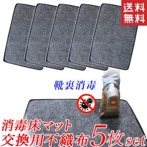 消毒マット 吸湿マット 交換用マット2枚の計4点セット 靴底消毒 伝染病