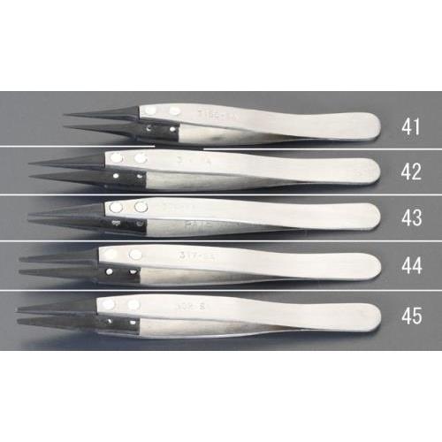 エスコ EA595AR-41 110mm 精密用ピンセット(ステンレス製 ESD)