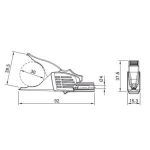 エスコ EA707NC-80 ワニ口クリップ ...の詳細画像3