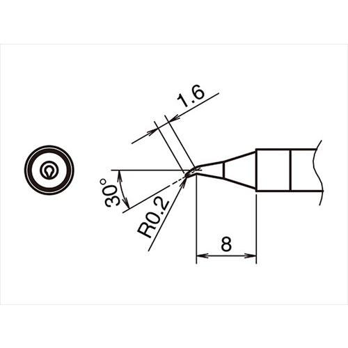 白光 T39-JS02 こて先 0.2JS型